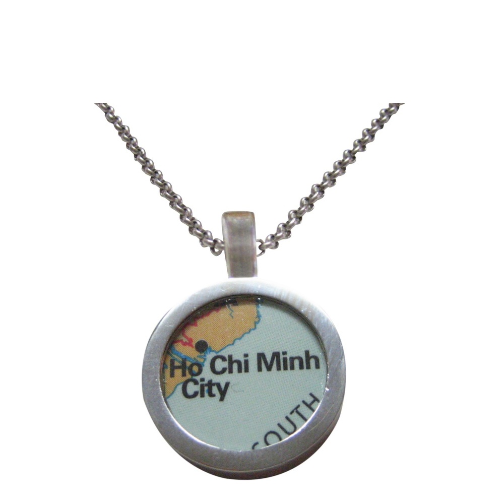 Ho Chi Minh City Vietnam Map Pendant Necklace